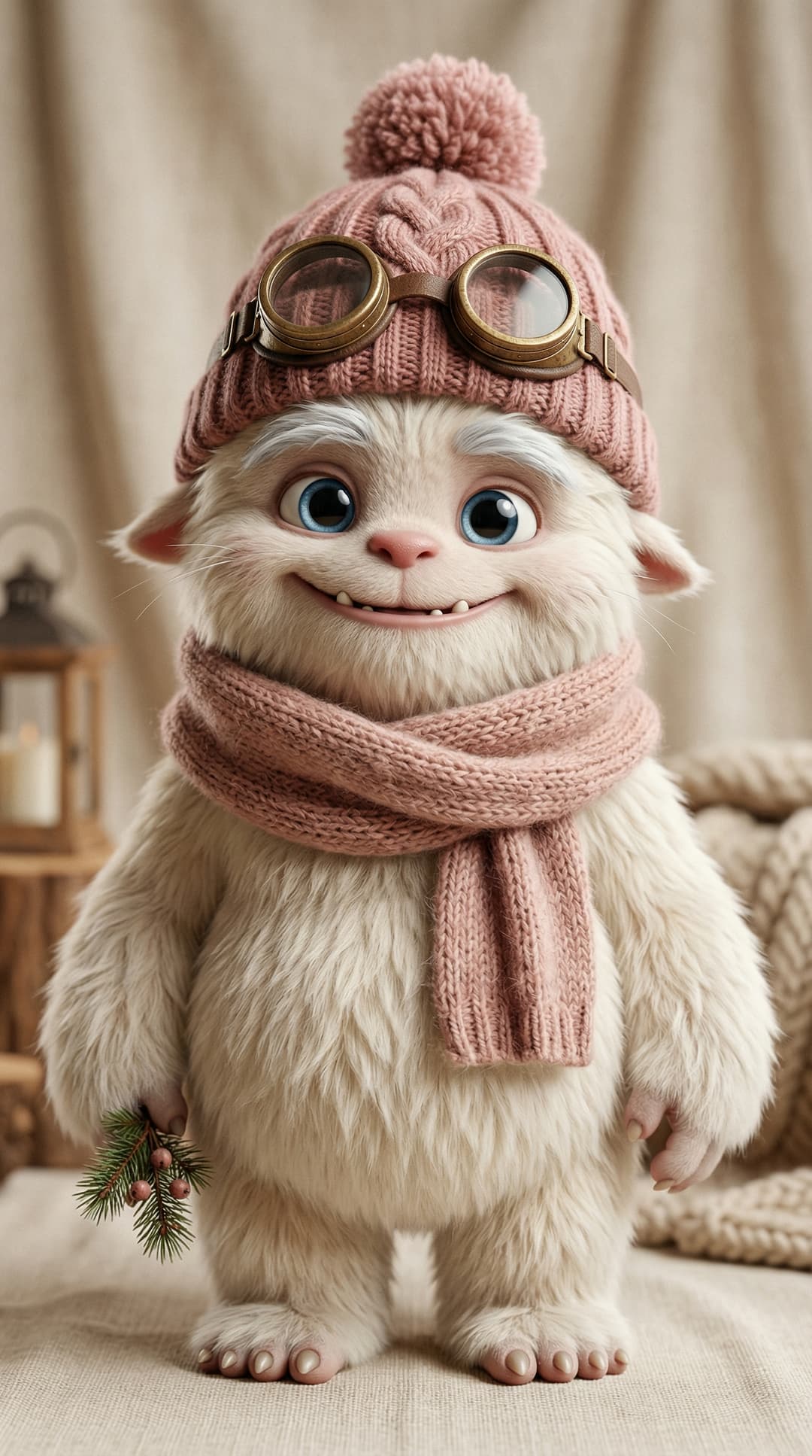 Misti Lantz, author and illustrator of Rowan & the Yetis, depicted as a Yeti character